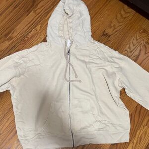 American Eagle Outfitters Beige Hooded Jacket